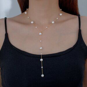 925 silver star pearl necklace